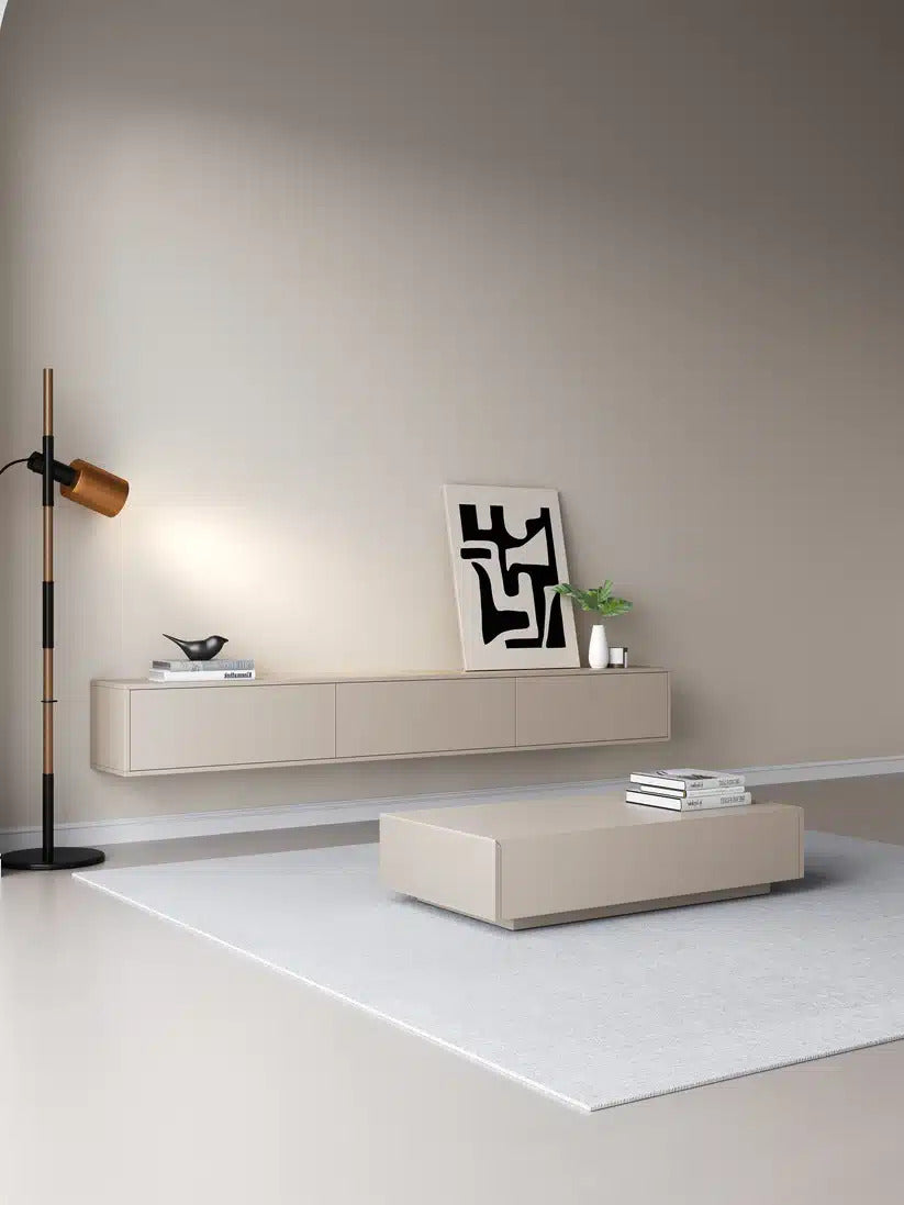 Massief TV Meubel - 3 soft-close deuren - Puch-to-Open Kliksysteem
