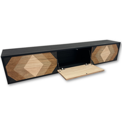 TV Meubel Zwart Beuken 3 deuren ART 3010