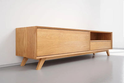 Massief Beuken TV-Meubel – 1 Deur met lade