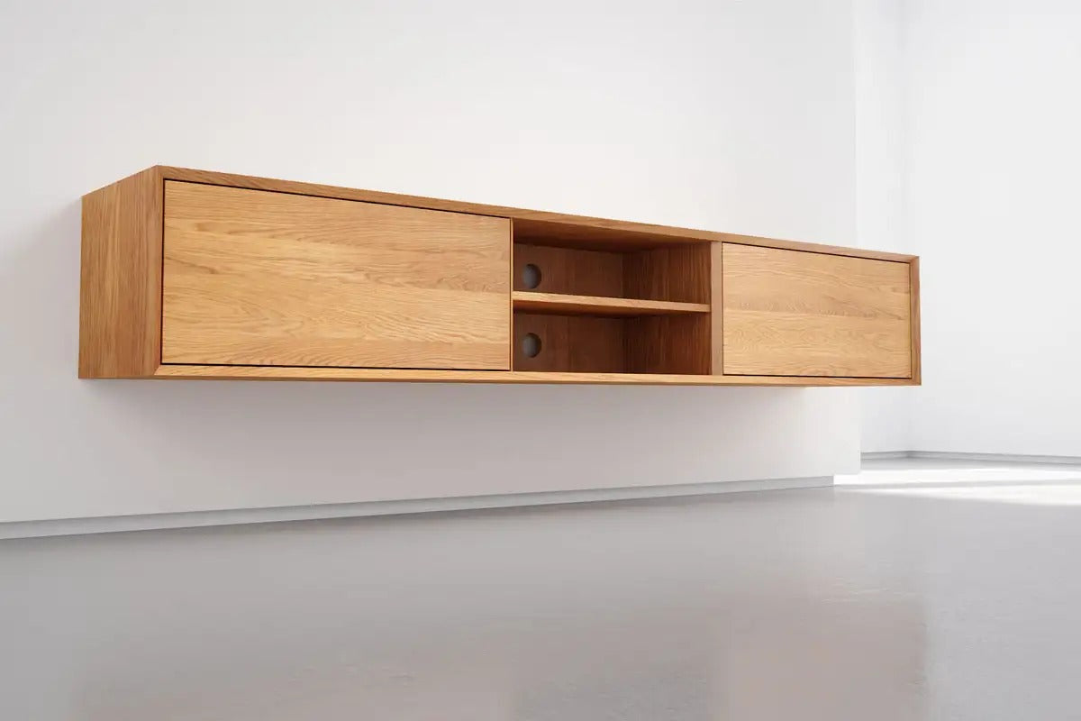 Massief Beuken TV-Meubel – 2 Deuren