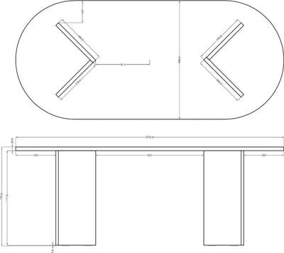 Oval DINER TAFEL OVO