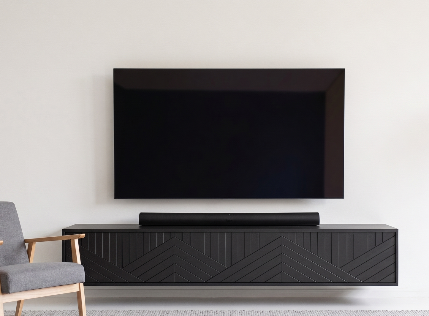 TV Meubel - Beukenhout- 3 klepdeuren - ART 9005