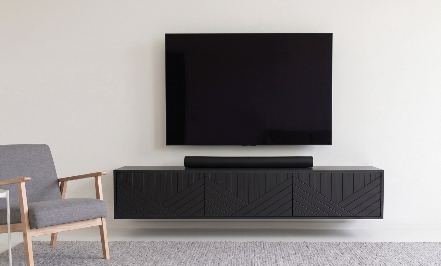 TV Meubel - Beukenhout- 3 klepdeuren - ART 9005