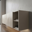 Zwevende TV Meubel - Japandi patroon - Push-to-open - 3 klepdeuren - Beige | Zwart | Wit |