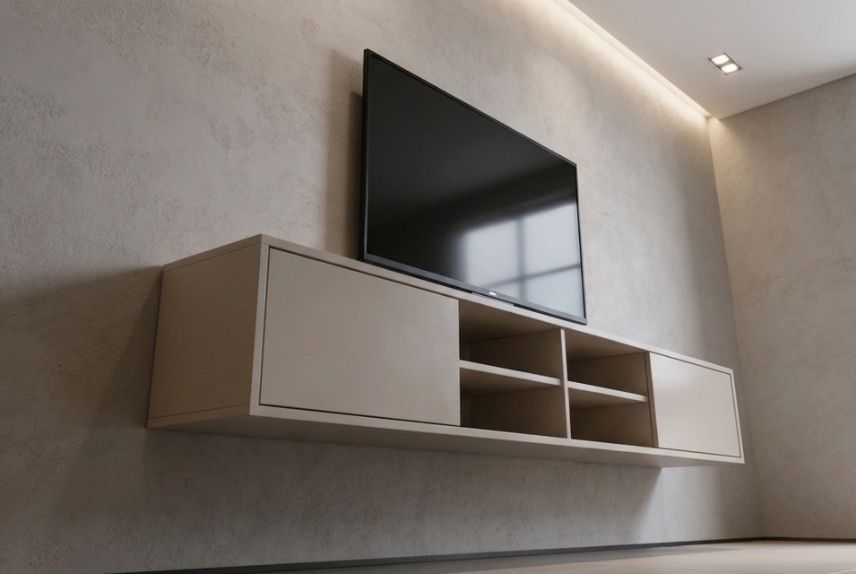 TV-Meubel Zwevend - 2 klepdeuren - Push-to-Open kliksysteem