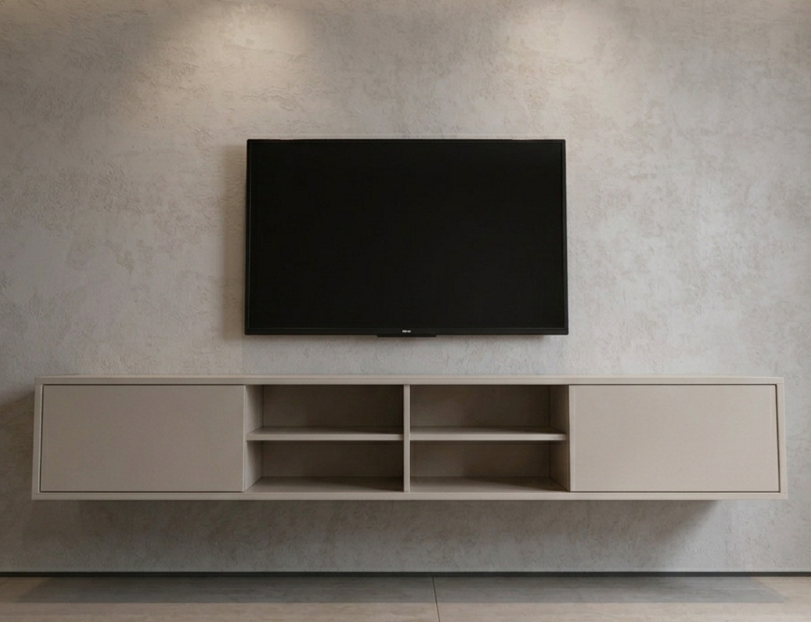 TV-Meubel Zwevend - 2 klepdeuren - Push-to-Open kliksysteem