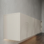 Zwevende TV Meubel - Japandi patroon - Push-to-open - 3 klepdeuren - Beige | Zwart | Wit |