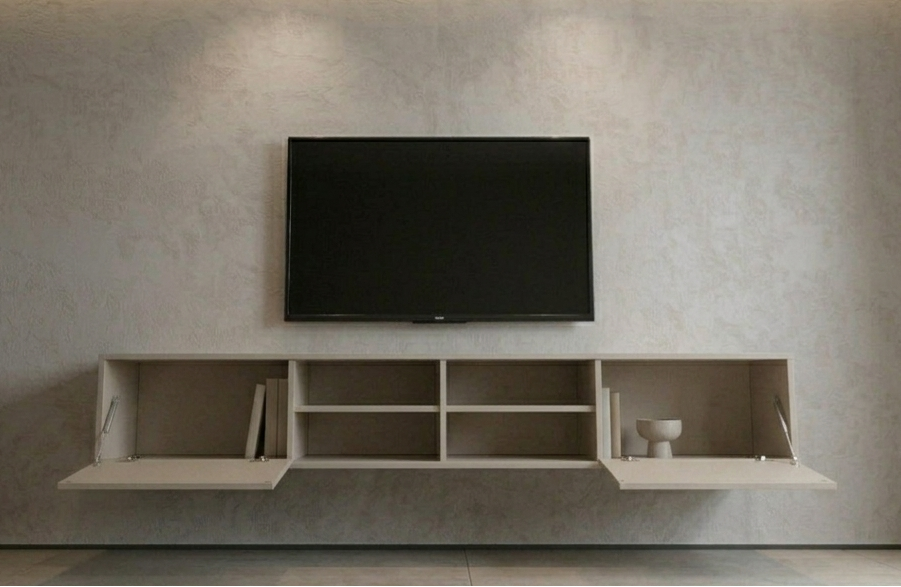 TV-Meubel Zwevend - 2 klepdeuren - Push-to-Open kliksysteem