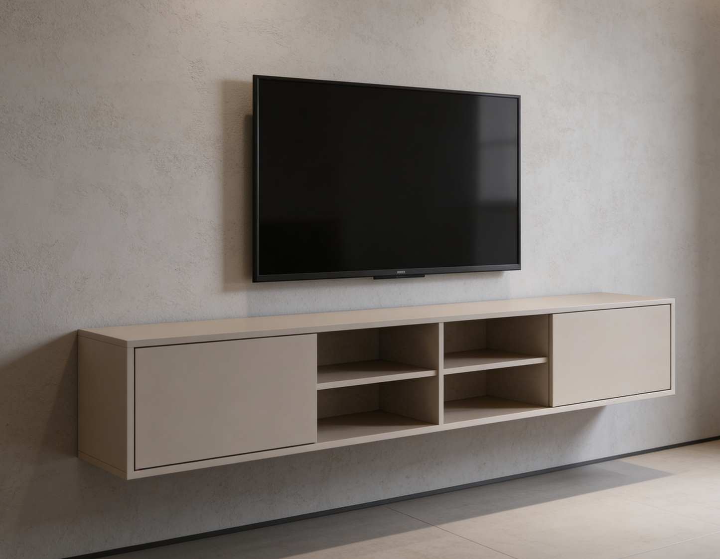TV-Meubel Zwevend - 2 klepdeuren - Push-to-Open kliksysteem
