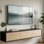 TV Meubel Massief Hout beuken Zwart 3 deuren