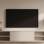 Zwevende TV Meubel - Beukenhout - Push-to-open - 1 klepdeur - midden vak- Beige | Zwart | Wit | Donkerbruin