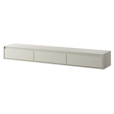 Zwevende TV Meubel - Beukenhout - 3 klepdeuren - Beige | Zwart | Wit