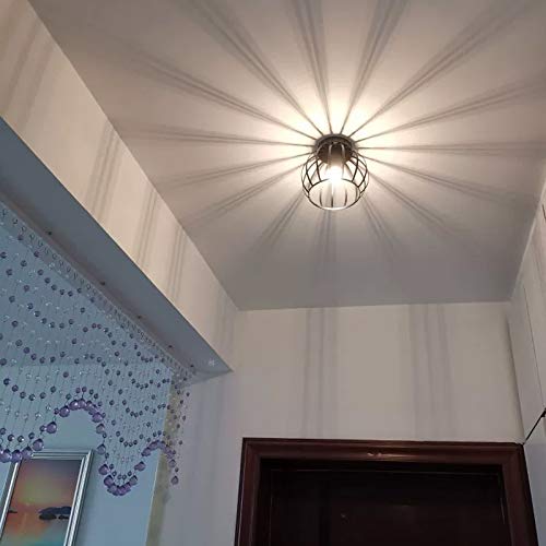 iDEGU Vintage industriële plafondlamp met metalen kooi