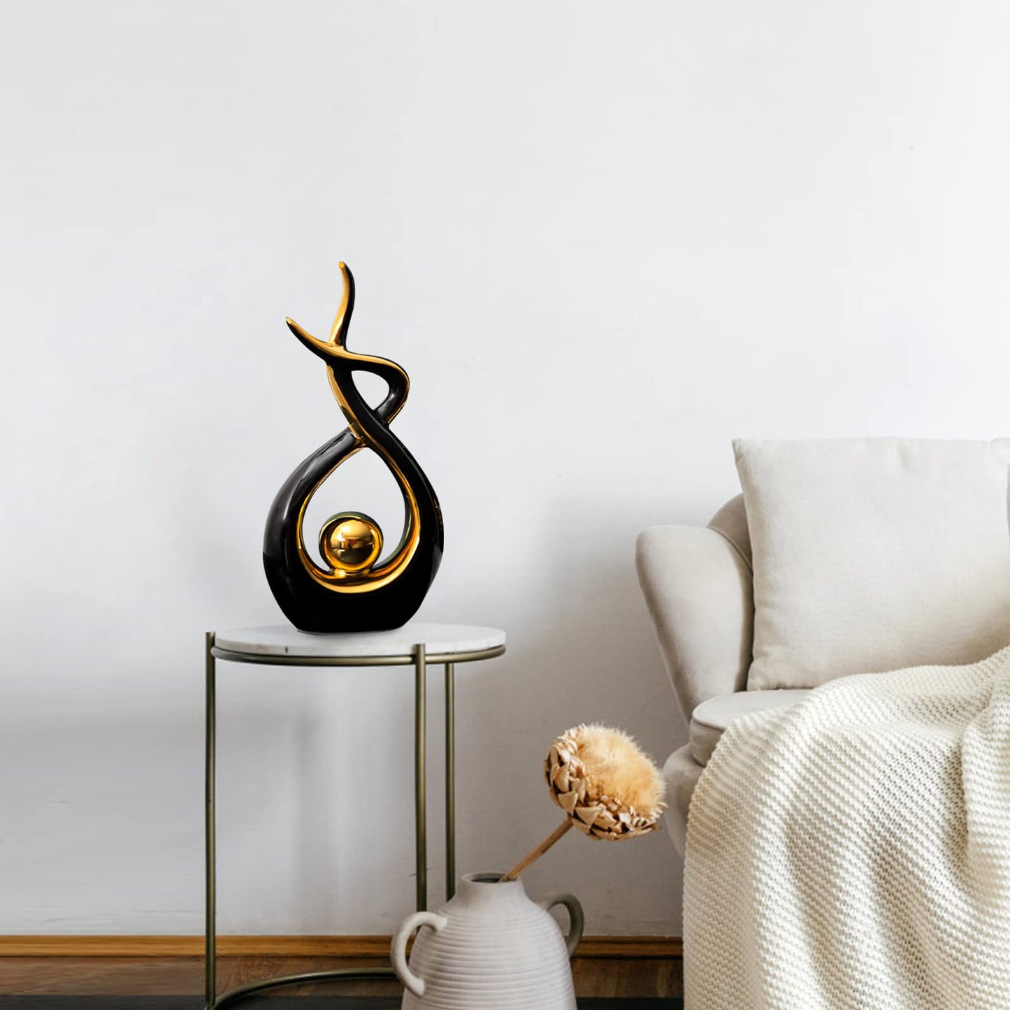 Keramisch decoratieobject, moderne sculpturen, abstracte decoratie, woonkamer, moderne decoratie, abstract handwerk voor decoratie, slaapkamer, tafeldecoratie, kantoor, sculptuur, woningen en beelden