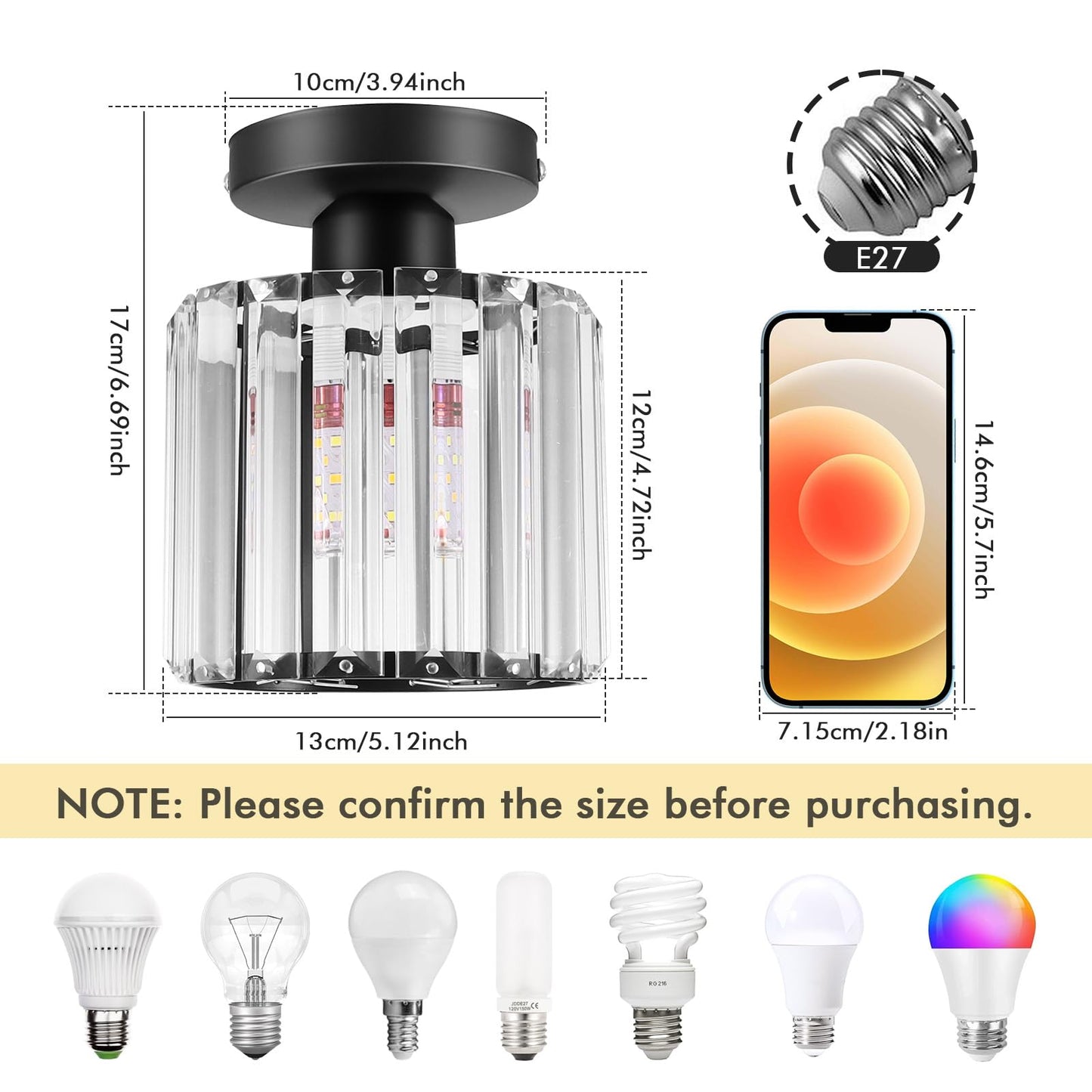 ALLOMN Kristallen plafondlamp