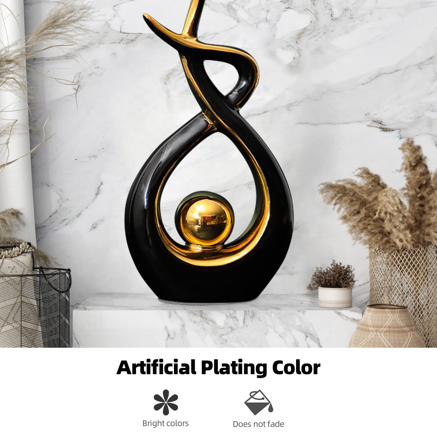 Keramisch decoratieobject, moderne sculpturen, abstracte decoratie, woonkamer, moderne decoratie, abstract handwerk voor decoratie, slaapkamer, tafeldecoratie, kantoor, sculptuur, woningen en beelden