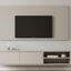 Hardhouten TV Meubel 2 deuren - Met Wandplaat - Compleet set