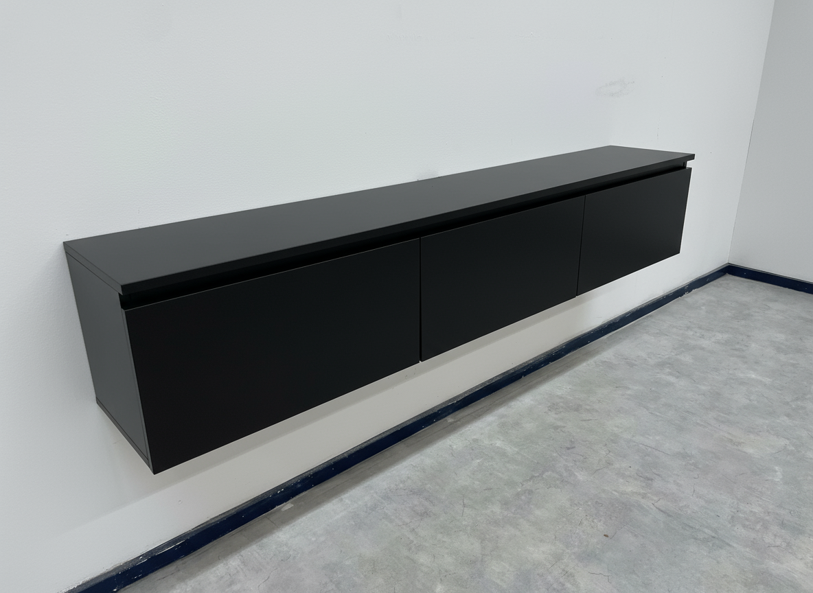 Massief hardhout TV Meubel met 3 klepdeuren