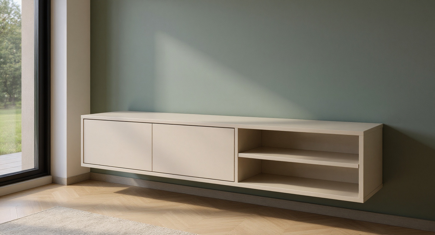 Massief TV Meubel met 2 klepdeuren