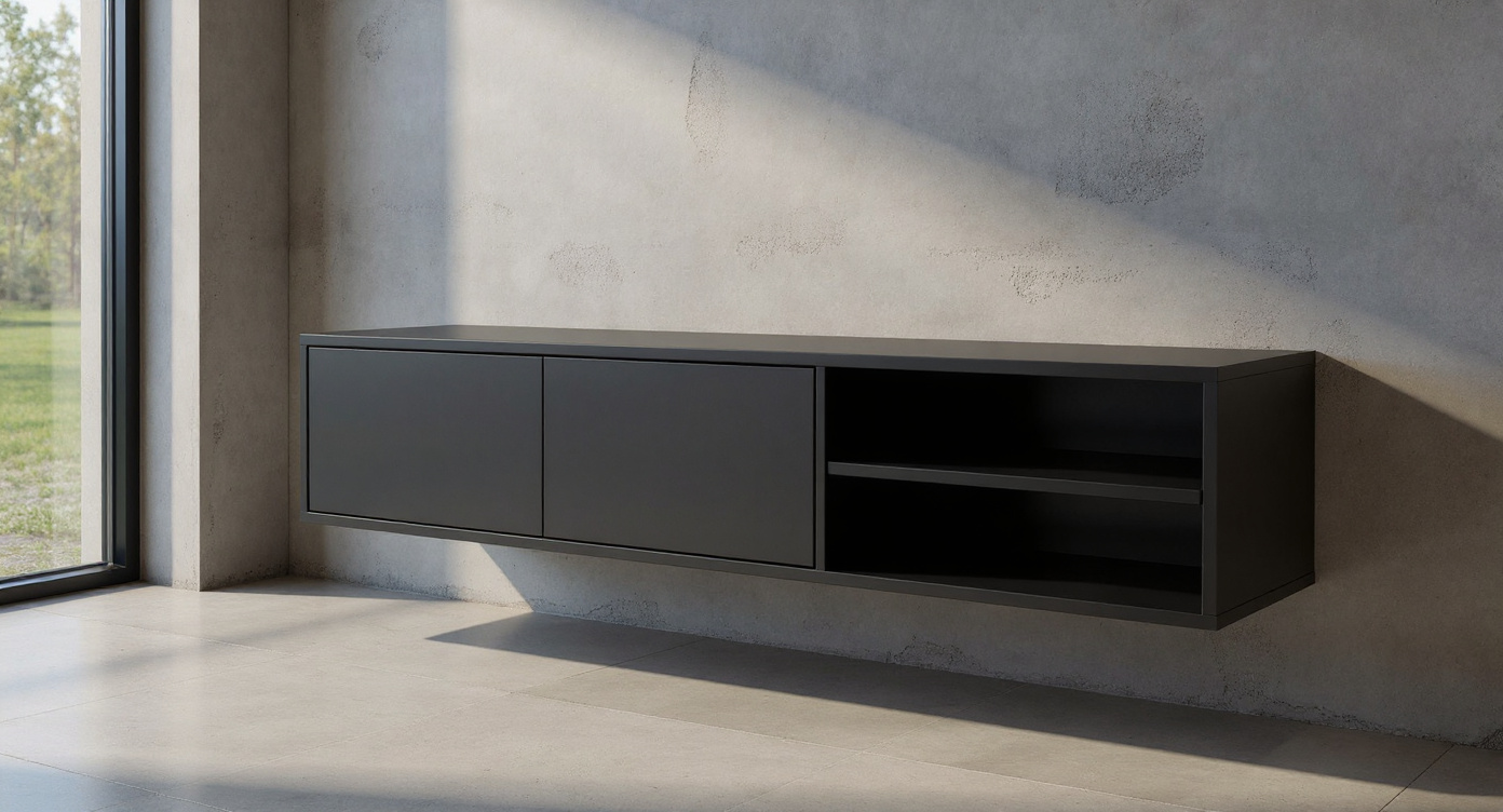 Massief TV Meubel met 2 klepdeuren