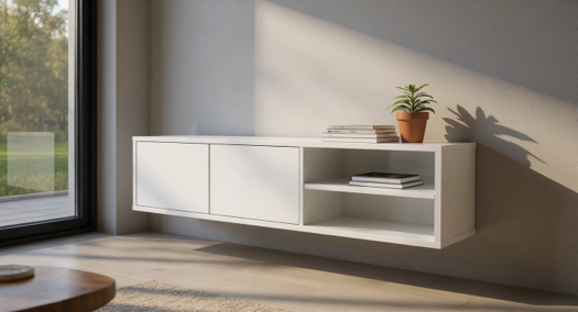 Massief TV Meubel met 2 klepdeuren