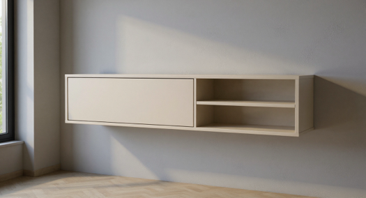 Massief TV Meubel met 1 klepdeur