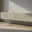 Art Line TV Meubel - Beukenhout -kubistisch - Push-to-open - 3 klepdeuren - Beige | Wit