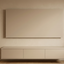 Hardhouten TV Meubel 3 deuren - Met Wandplaat - Compleet set