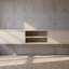 Zwevende TV Meubel - Beukenhout - Push-to-open - 2 klepdeuren - midden vak- Beige | Zwart | Wit | Donkerbruin